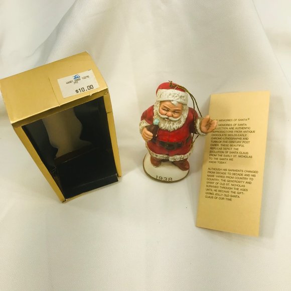 Vintage Christmas Reproductions Memories Of Santa Ornament 1938 Preowned In Box - Picture 9 of 10